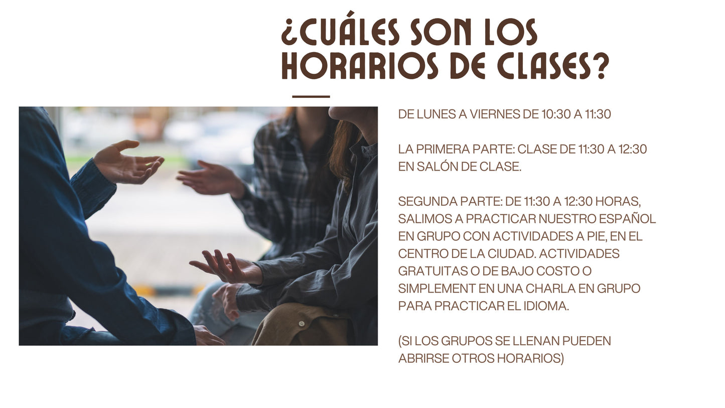4 SEMANAS INMERSIÓN ESPAÑOL MÉRIDA YUCATÁN MÉXICO, 40 HORAS DE CLASE (PRESENCIAL). A PARTIR DEL 12 DE ENERO DEL 2026